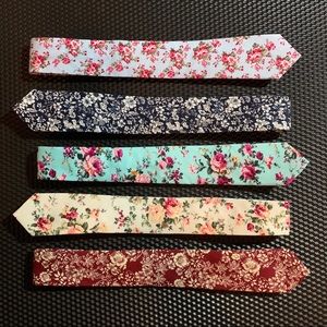 Set of 5 Men’s Floral Ties